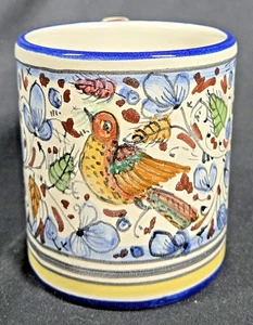 Deruta Italy Dipinto A Mano Hand Painted Bird Mug - EUC - Picture 1 of 6