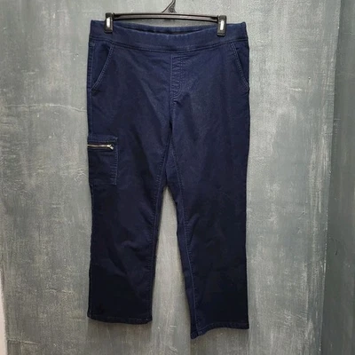 Denim & Co Indigo Lavado Cómodo Pierna Recta Jean Bolsillo Carga PL XL  Foto 1 de 4