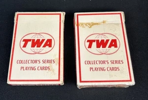 TWA Collector’s Series Playing Cards Lockheed 1649 Boeing Stratoliner Bridge Sz - Picture 1 of 6