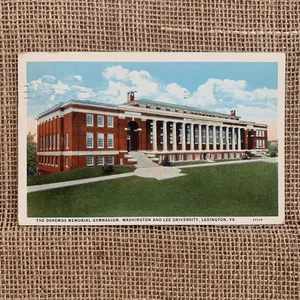 Postal 1940 de la Universidad Washington And Lee Lexington Virginia Doremus Gymnasium - Imagen 1 de 5