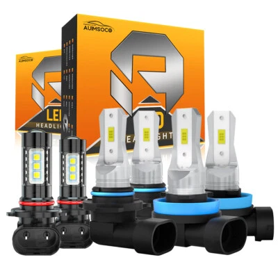 Combo faros y luz antiniebla para Ram 1500 2013 2014 2015 con bombillas LED proyector Foto 1 de 4