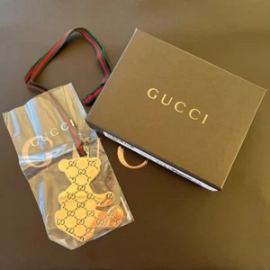 Gucci GG Teddy Bear Christmas Ornament W/Box Pouch Unused A5 - Picture 1 of 14