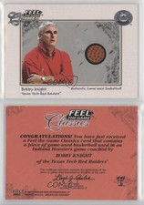 2001 Fleer Greats of the Game Feel the Game Classics Bob Knight (Arms Folded)