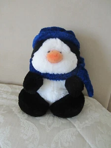 Chad Valley Penguin Soft Plush Toy 14" Blue hat and scarf - Picture 1 of 8