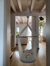 NONOMO® Federwiegen-Set, Deckenbefestigung, natur, Schafwoll-Matratze, Gebraucht