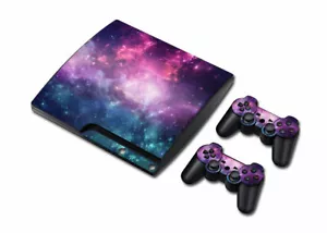 Space Galaxy Style - Cover Skin Sticker Decals for PS3 SLIM Console &Controllers - Picture 1 of 1