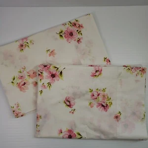 Fundas de almohada estándar de colección Fashion Manor JC Penney rosas flores rayas percal - Imagen 1 de 5