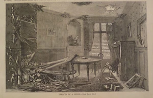 EFFECTS OF A SHELL BOULEVARD PORT ROYAL PARIS HARPER'S WEEKLY 1871 - Picture 1 of 2