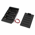 Plastic In Series 6 x AA 1.5V Battery Holder Storage Case w Cover