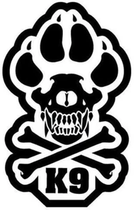 K9 EINHEIT HUNDE HELM AUFKLEBER LAPTOP AUFKLEBER WERKZEUGKASTEN AUFKLEBER BUMPER STICKER - Bild 1 von 1