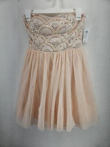 Windsor Prom Dress Size 3 Pink Sleeveless Padded bra Pink Glitter - Picture 1 of 8