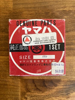  Juego de anillos de pistón Yamaha STD KS 1968-1971 DT1 214-11601-03 OEM envío diario Foto 1 de 2
