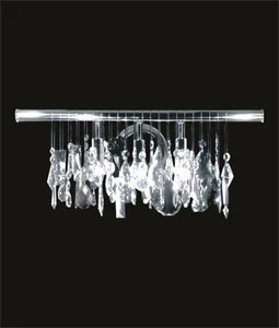 lighting fixture 3 lights wall sconce with crystals - Picture 1 of 1