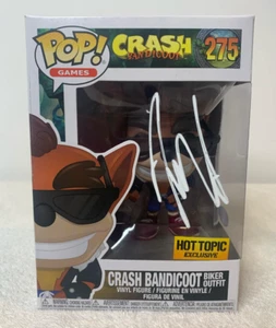 Funko POP! TRAJE DE MOTOCICLISTA CRASH BANDICOOT #275 TEMA CANDENTE Firmado JESS HARNELL - Imagen 1 de 8