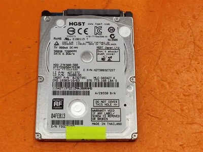 ⭐️⭐️⭐️⭐️⭐️ HDD Hard Drive SATA Laptop 2.5" HGST HTS725050A7E630 500GB - Image 1 of 2