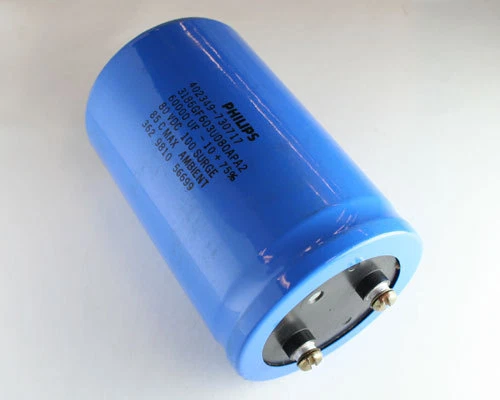 Capacitor eletrolítico Philips 60000uF 80V lata grande 3186GF603U080APA2 - Imagem 1 de 1