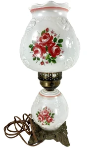 Gone With The Wind Lamp Hurricane Red Roses Accurate Casting Co Parlor Table (O) - Picture 1 of 24