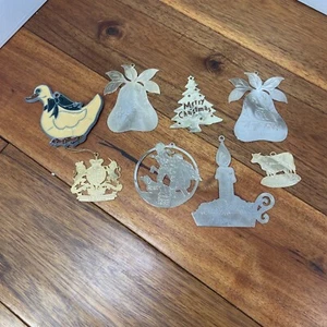 Vintage Metal & Brass Christmas Ornaments & Stained Glass Lot 8 - Picture 1 of 14