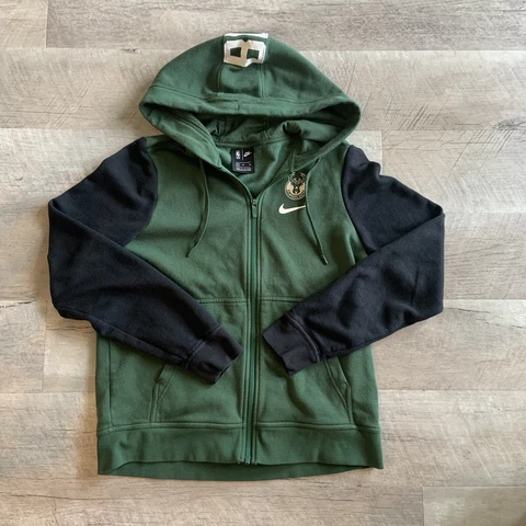NBA Milwaukee Bucks Nike Full-Zip Hoodie Mens Medium Cover
