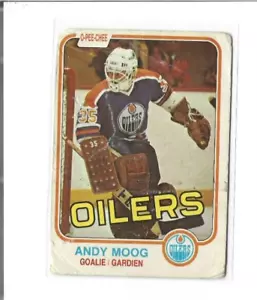 1981-82 O-Pee-Chee #120 Andy Moog RC DAMAGE - Picture 1 of 2