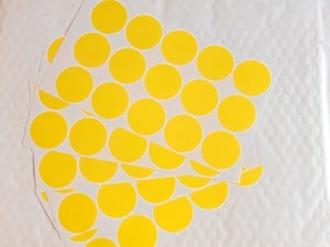 75 37mm (3.8cm) Schlicht Leer Gelb Rund Papier Sticker Klebeetiketten - Bild 1 von 1