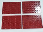 Genuine Lego -  Lot Of 4 Reddish Brown 6x8 Stud Lego Base Plates In Vgc