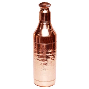 Botella de cóctel martillada de cobre vajilla de vino beneficios ayurvédicos para la salud 1000 ml - Imagen 1 de 6