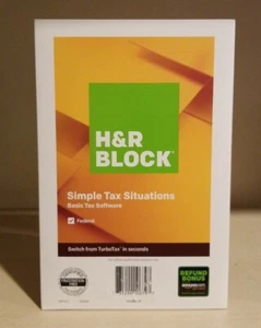 H & R Block Simple Tax Situations - For 2019 - Federal Software -Sealed NEW - Picture 1 of 2