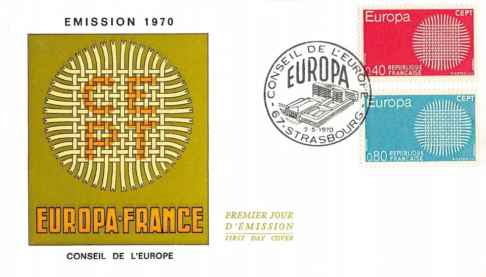 Envelope FDC FRANCE EUROPA 1970 PARIS N1 - Image 1 of 1