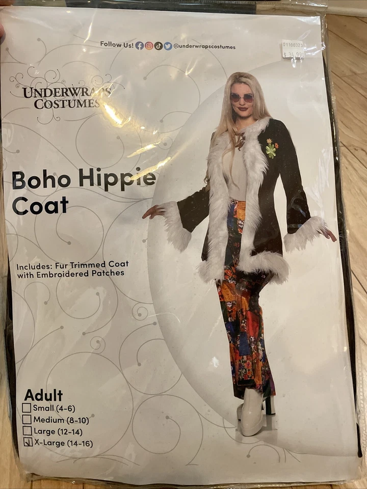 Abrigo boho hippie estilo Penny Lane años 70 XL Foto 1 de 1