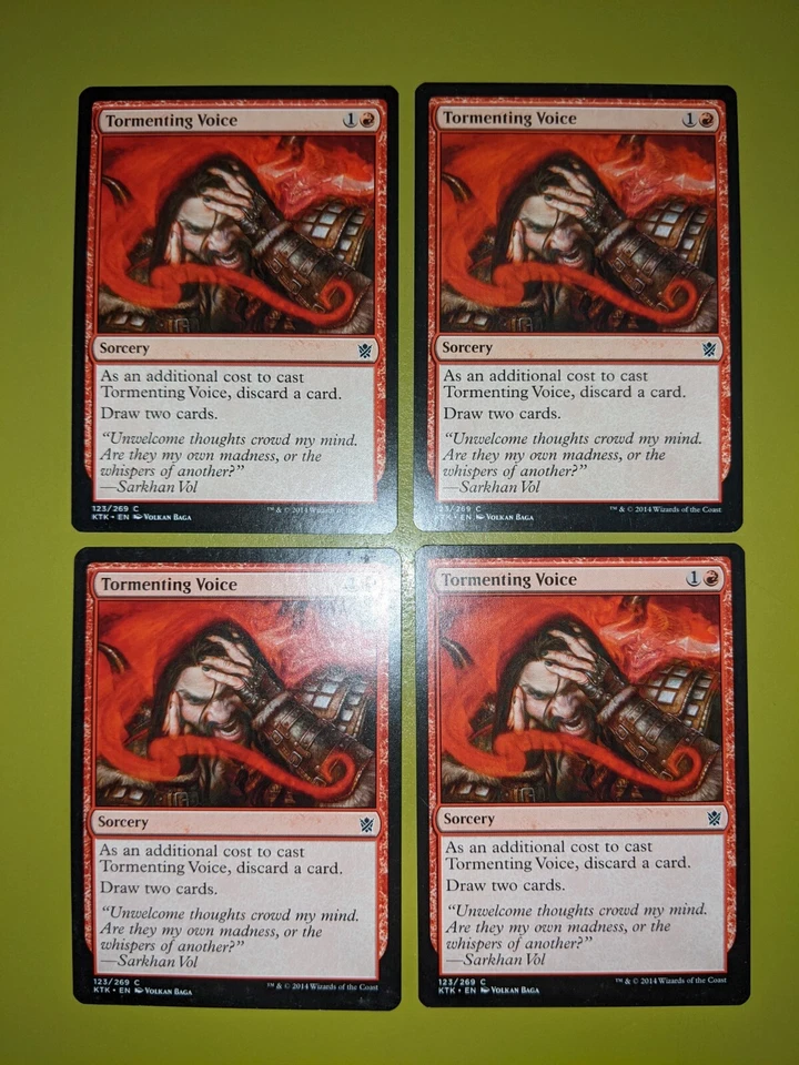 Tormenting Voice x4 Khans of Tarkir 4x Playset Magic the Gathering MTG - Image 1 of 1