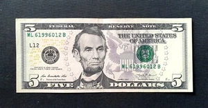 United States 5 Dollars 2016, sn. 584D, 012B - Picture 1 of 5