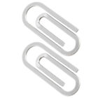  2 Pcs Paper Clip Stainless Steel Office Mens Slim Wallet with Money Folders
