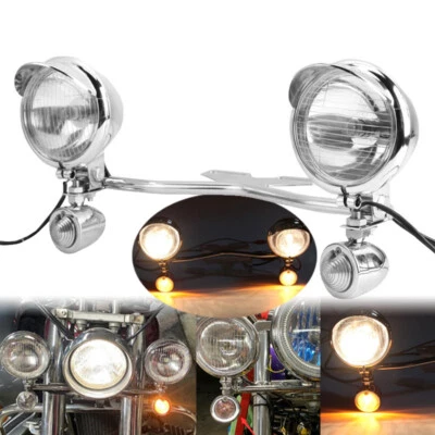 Barra de luz de señal de giro de paso para Kawasaki Vulcan Classic Custom 900 750 Foto 1 de 4