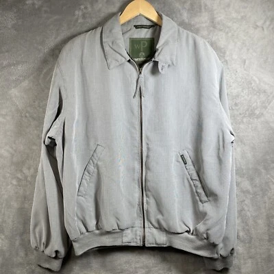 Weatherproof Jacket Mens Large Gray Soft Shell Rayon Full Zip Bomber — 第 1/4 张图片