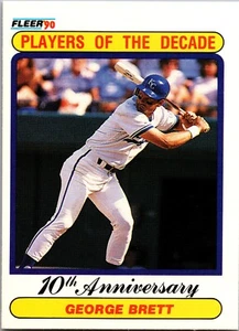 1990 Fleer - Players of the Decade George Brett #621 10 .300 Hitting Seasons - Picture 1 of 2