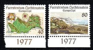 1977 Liechtenstein SC# 615-616 - Europa - M-H - Picture 1 of 2