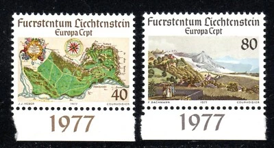 1977 Liechtenstein SC# 615-616 - Europa - M-H - Image 1 of 2