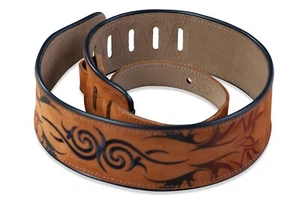 Levy's Leathers - MSS3EP-006 - 2 1/2" Wide Suede Guitar Strap - Tribal Pattern - Picture 1 of 4