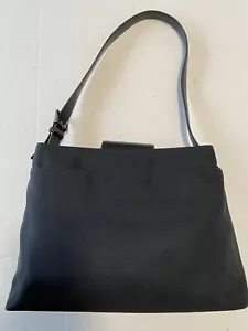 Coach Vintage schwarz Nylon Canvas Schultertasche Handtasche Lederbesatz schmal 7412 - Bild 1 von 15