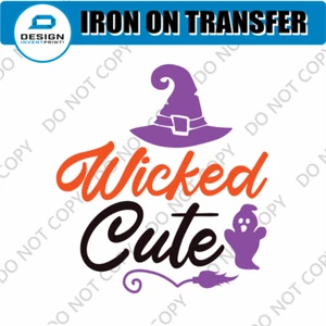 Disfraz de Halloween utilería hierro en transferencia pegatina decoraciones camiseta niñas niños - Imagen 1 de 7