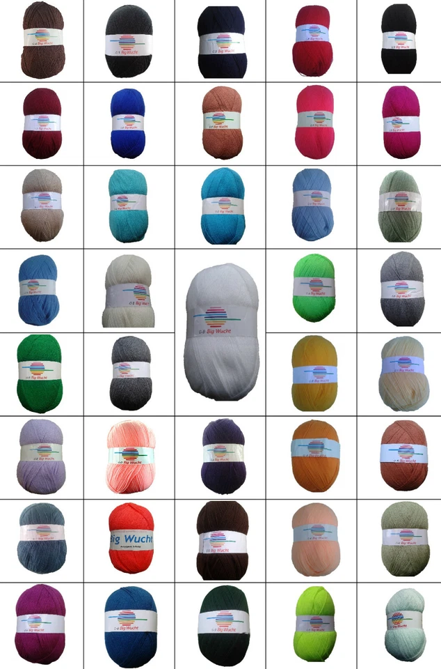 Strickgarn 400g Großknäuel G-B Big Wucht Wolle Garn Stricken Häkeln Basteln - Bild 1 von 1