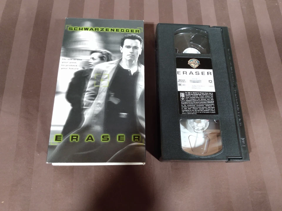 Eraser (VHS, 1996) Arnold Schwarzenegger LIKE NEW - Image 1 of 1
