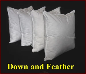 CUSHION INSERTS X 4 - 40 x 40 CM - DUCK DOWN AND FEATHER SCATTER CUSHIONS - Picture 1 of 5