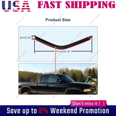Para Ram 1500 2500 1994-2002 Visera de ventana de humo en canal Protector de lluvia mejorado Foto 1 de 4