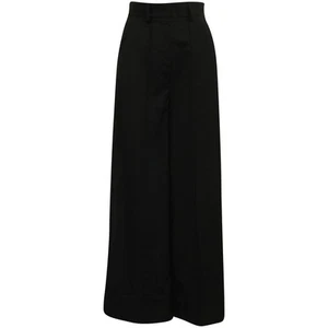 Msgm Wide Leg Tailored Pants In Polyester Women Black Xs - Picture 1 of 5