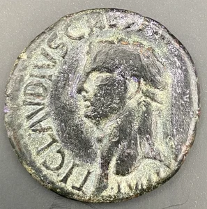 IMPERIO ROMANO. CLAUDIO.  AÑO 41 / 54 D.C.  AS.  PESO 12,00 GR - Picture 1 of 2