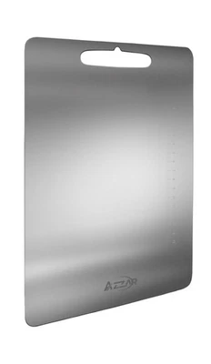 AZZAR - Tagliere In Acciaio Inox Alimentare, Tagliere da Cucina Inossidabile con - Immagine 1 di 4