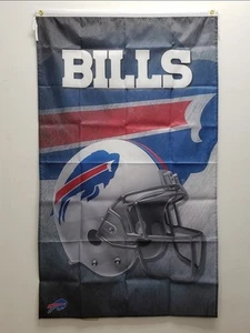 Buffalo Bills Flag Buffalo Bills Banner 5ftx3ft Buffalo Bills Helmet Flag NFL🔥 - Picture 1 of 1