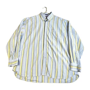 Vintage Tommy Hilfiger Hemd Herren Gr. XX L Langarm gelb blau gestreift - Bild 1 von 10